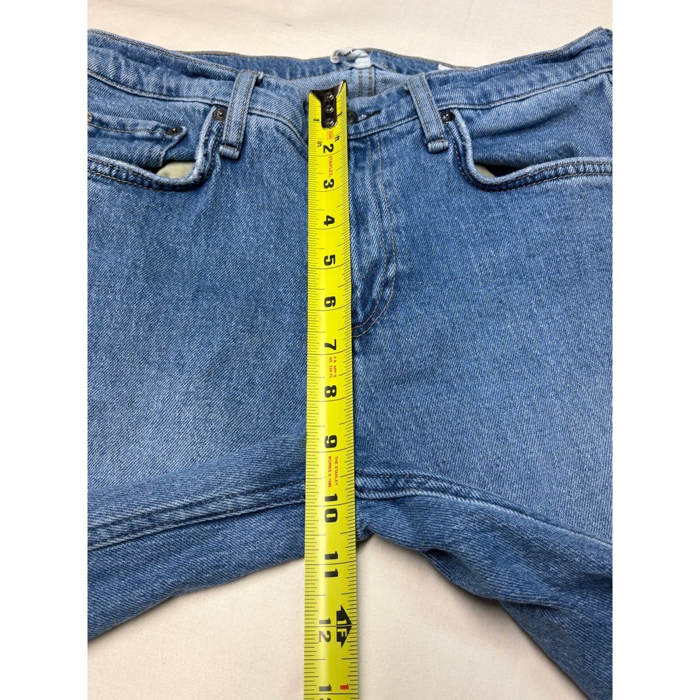 Rag & Bone Peyton Mid-Rise Bootcut Jeans Benson Wash Raw Hem Womens Size 26X27 - Picture 9 of 13
